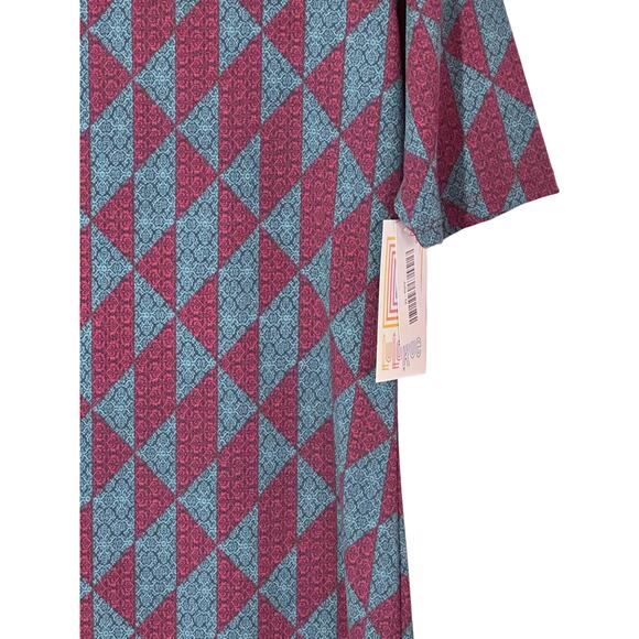 Lot of 2 LuLaRoe Julia Dress Retired Style Floral and Geo Print Size M (8-10) - Picture 6 of 7